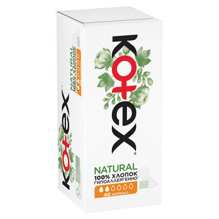 Assorbenti giornalieri, Natural, 40 pezzi, Kotex