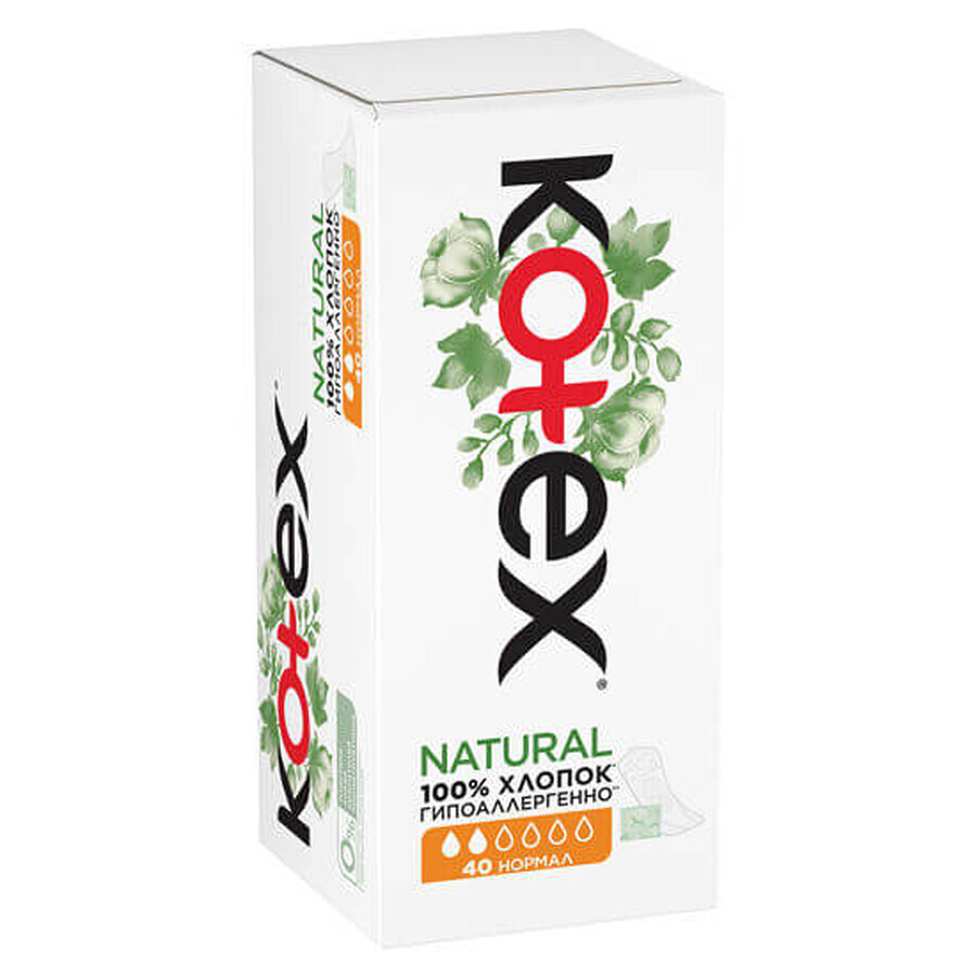 Compresas diarias, Natural, 40 unidades, Kotex