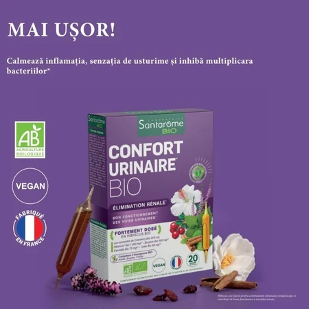 Confort Urinaire Bio, 20 x 10 ml, Santarome 