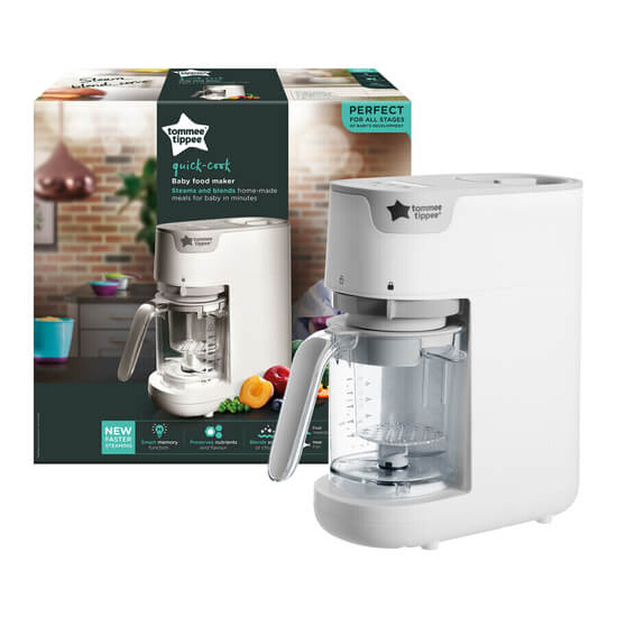 Aparat de gatit rapid cu aburi si blender, Alb, Tommee Tippee