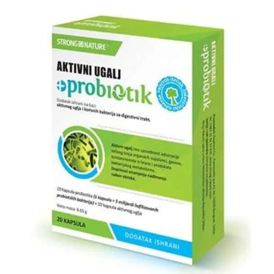 Strong Nature węgiel aktywny + probiotyk 10+10 kapsułek: ceny i cechy