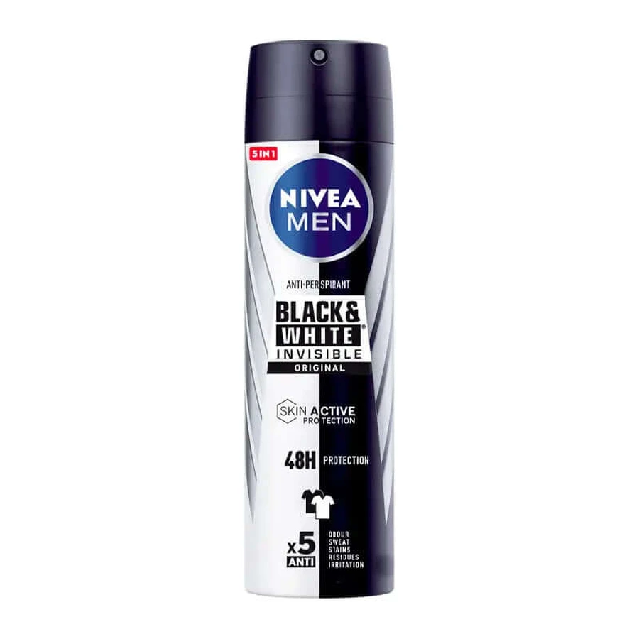 Nivea Men Black & White Invisible Original Spray Deodorant, 200 ml