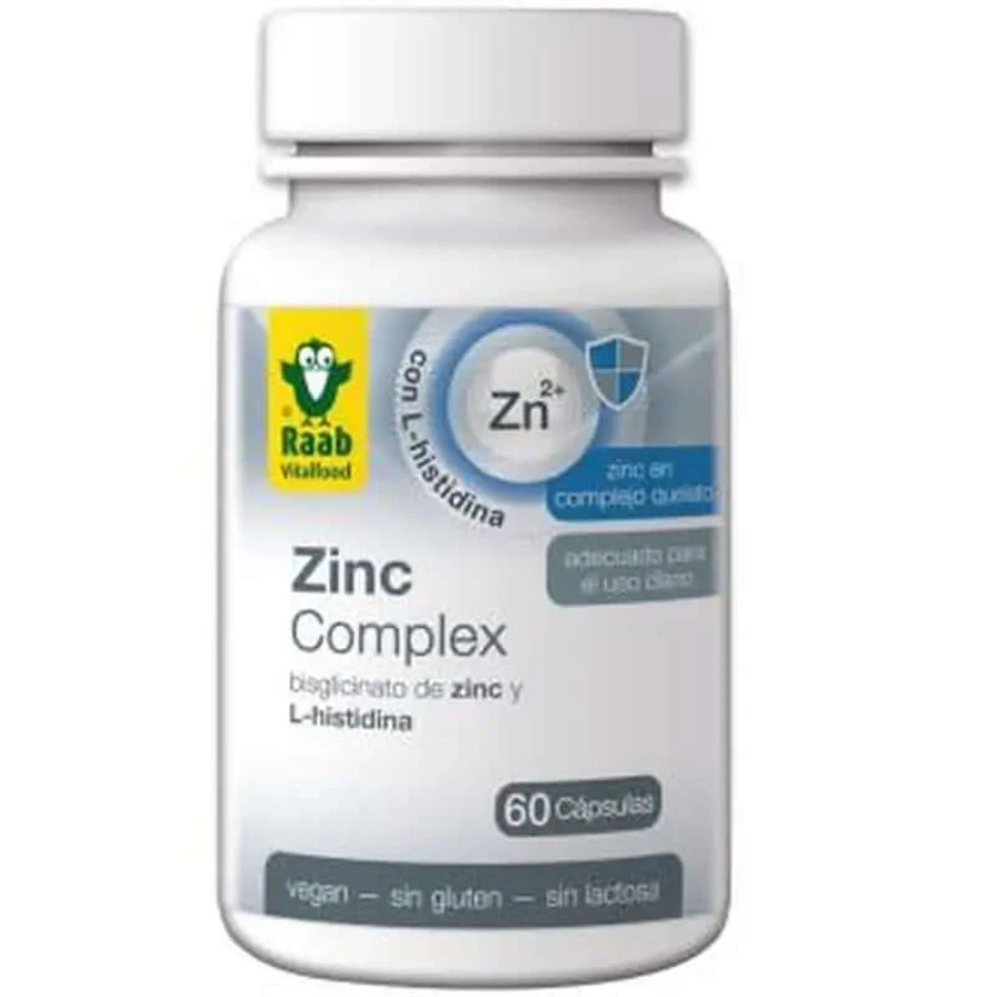 Raab Vitalfood Zinc Complex 500Mg 60Caps Sg Vegan: ceny i cechy