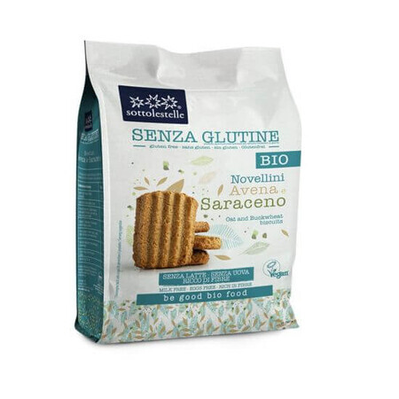 Galletas sin gluten con avena y trigo sarraceno eco, 250 g, Sottolestelle