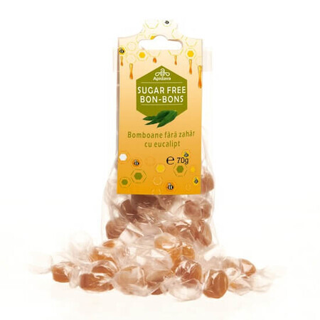 Sugar-free candy with eucalyptus flavour, 70 g, Apidava