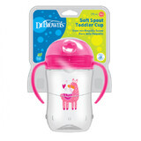 Vaso Pico y Asa Suave Rosa, +9 meses, 270 ml, Dr Brown`s