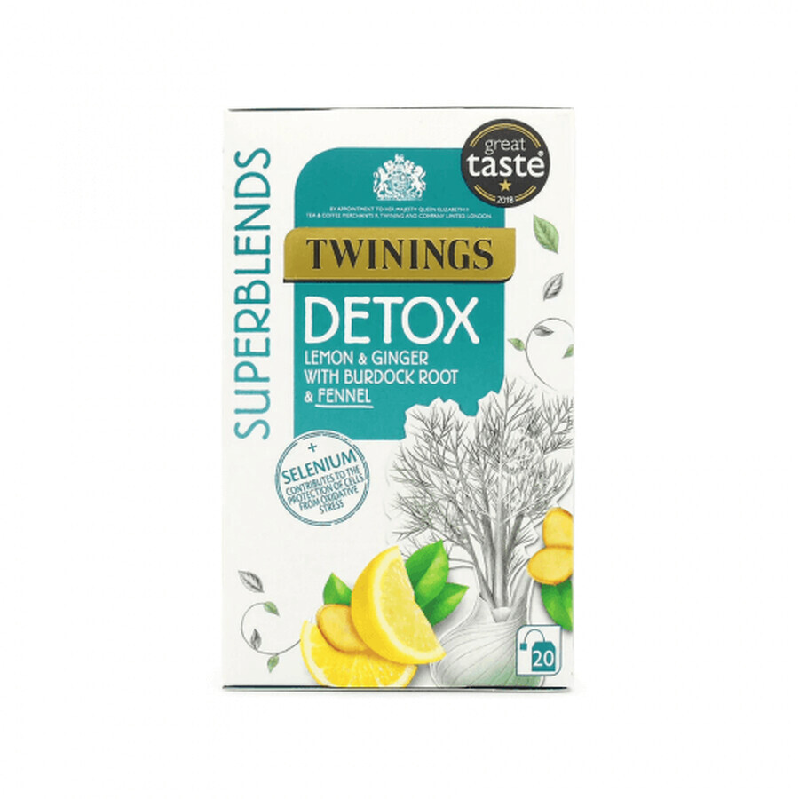 Superblends Detox Herbal Detox Tea, 18 bolsitas, Twinings