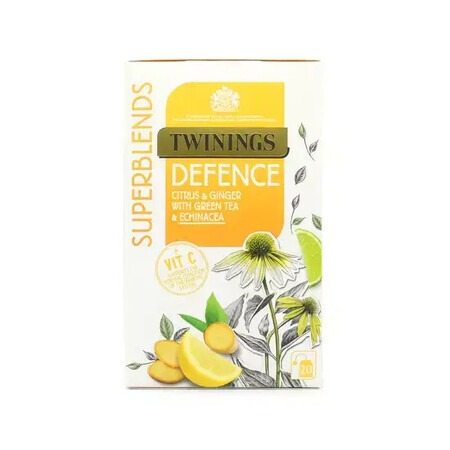 Superblends Defence kruidenthee voor immuniteit, 18 builtjes, Twinings