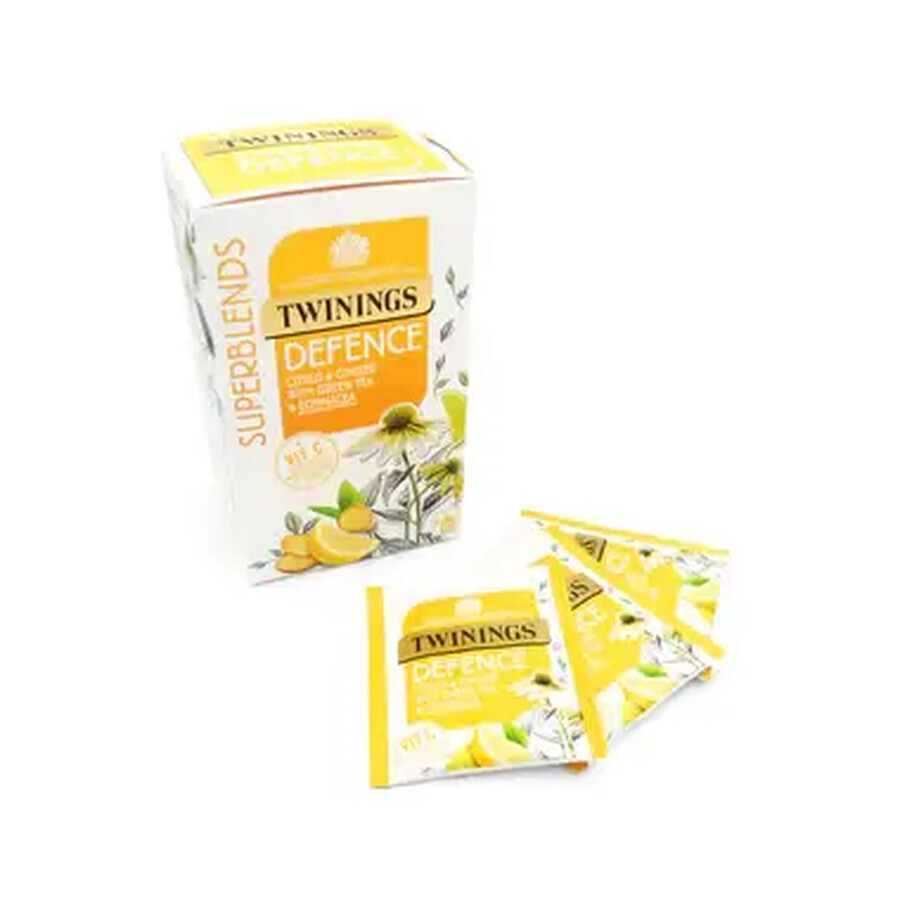 Superblends Defence kruidenthee voor immuniteit, 18 builtjes, Twinings