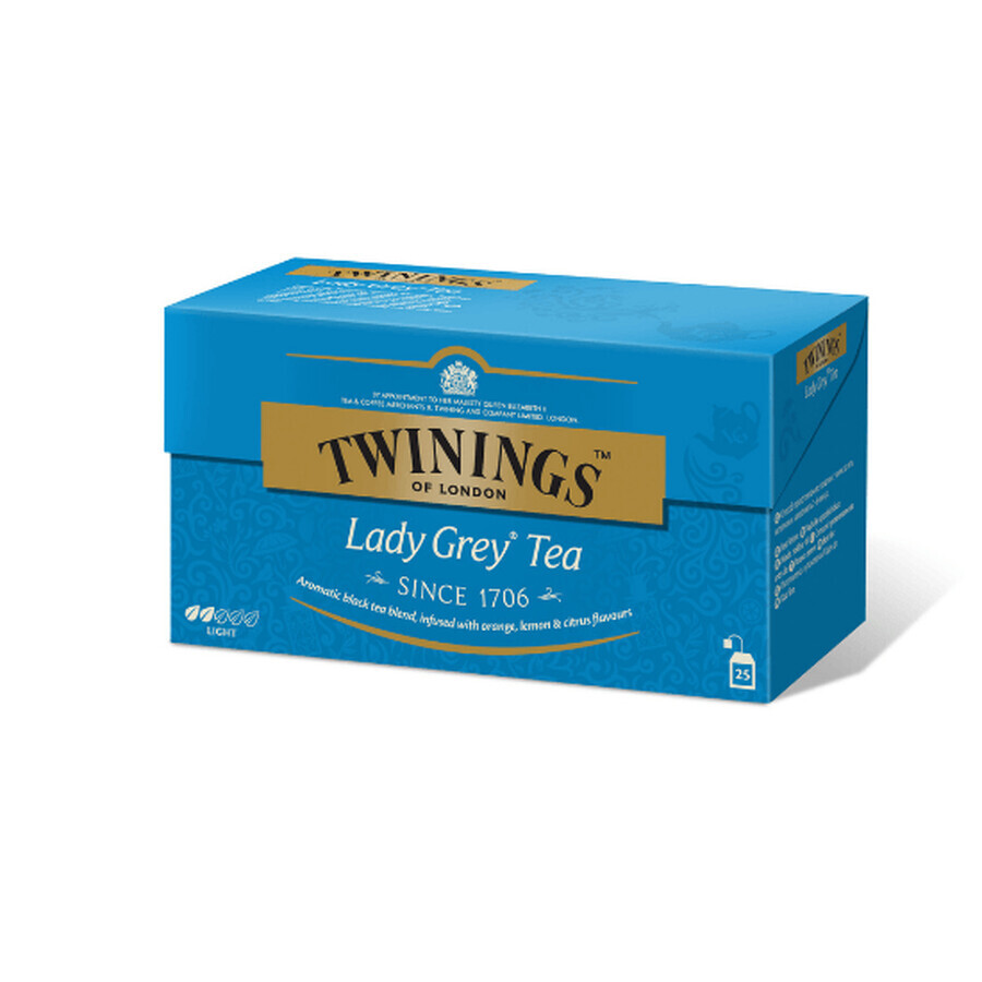 Té negro Lady Grey, 25 bolsitas, Twinings