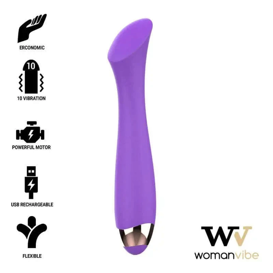 Womanvibe Mandy silikonowy wibrator z akumulatorem Point "K&quot: ceny i cechy