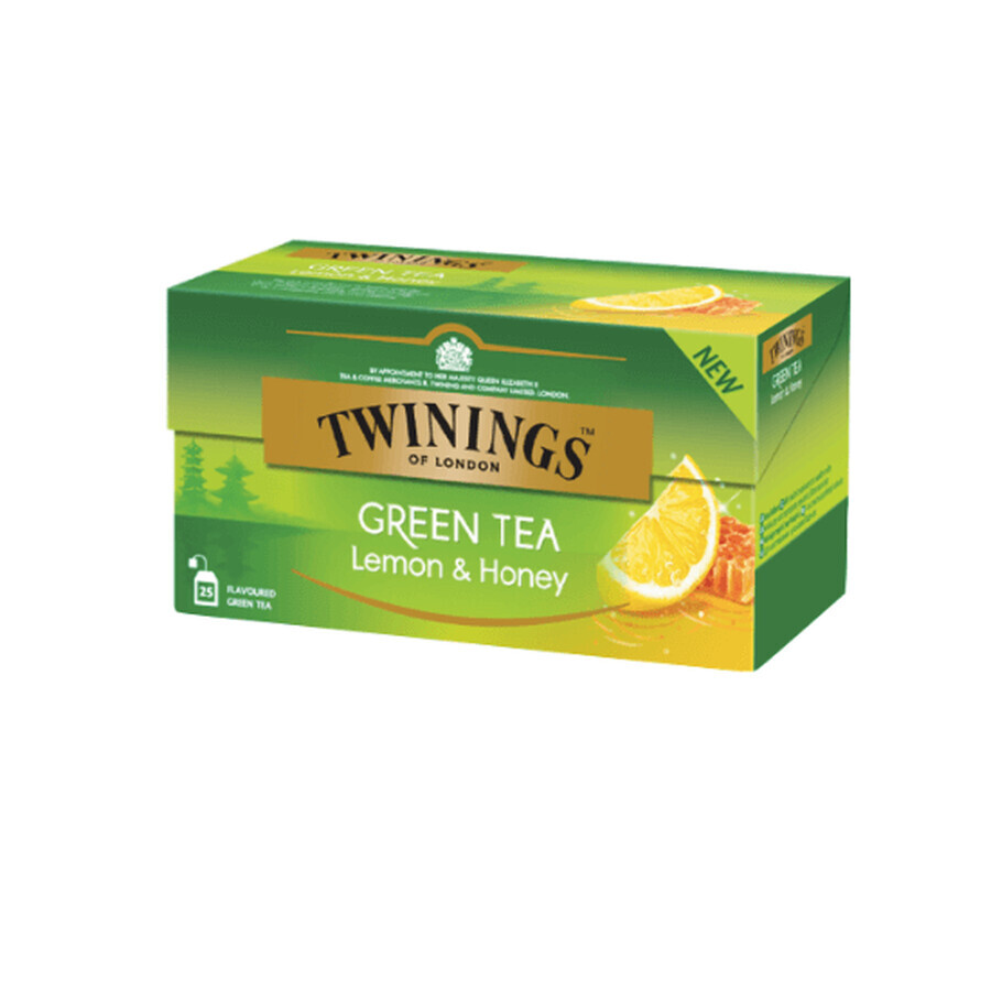 Té verde con sabor a limón y miel, 25 bolsitas, Twinings