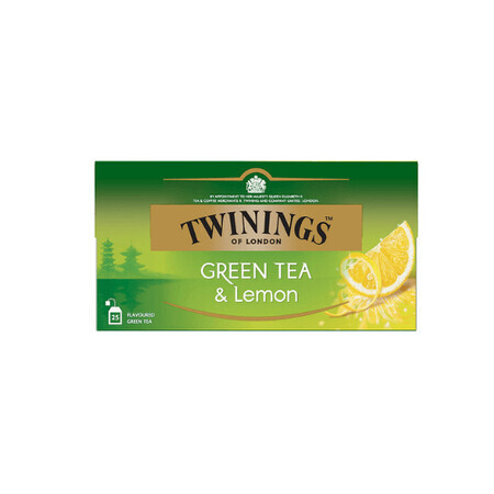 Té verde con sabor a limón, 25 bolsitas, Twinings