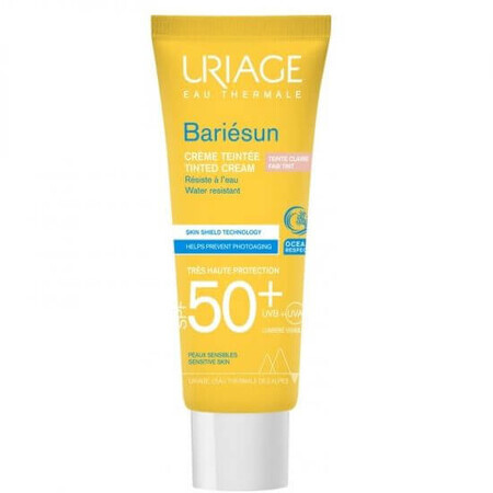 Uriage getinte zonbeschermingscrème SPF50+ Bariesun, 50 ml, lichte huid, Uriage