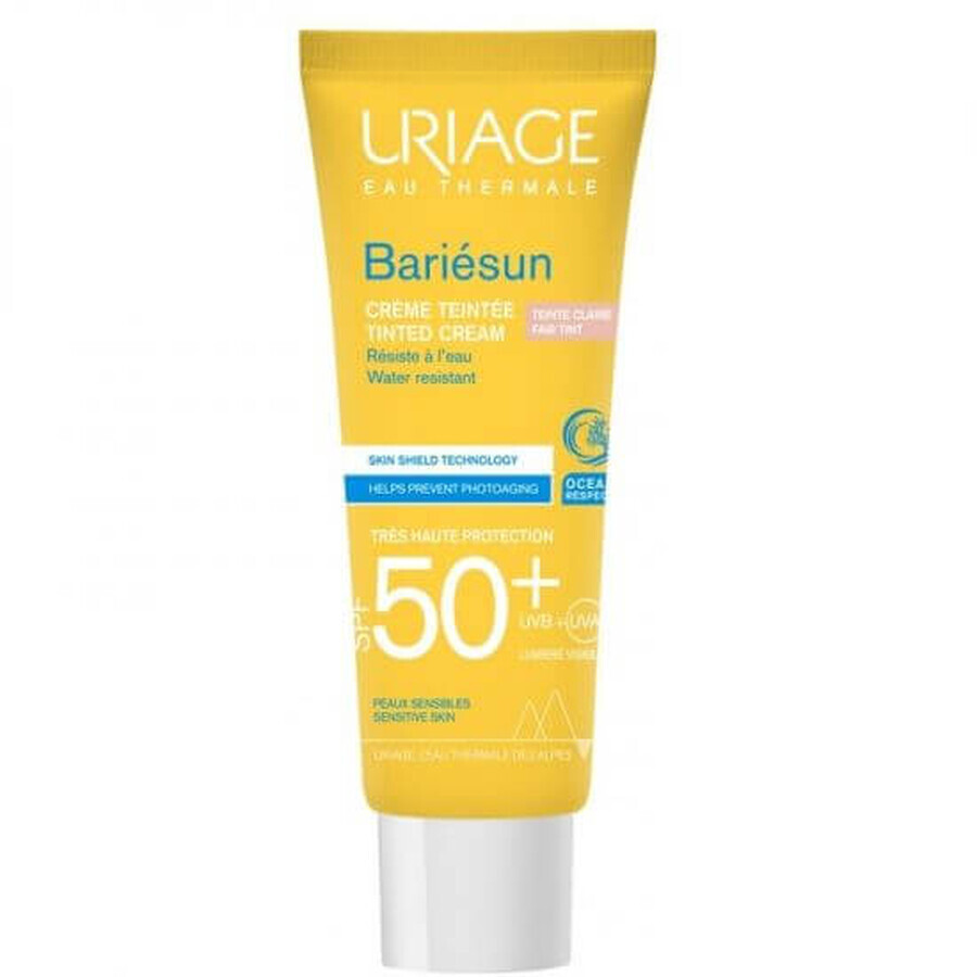 Uriage getinte zonbeschermingscrème SPF50+ Bariesun, 50 ml, lichte huid, Uriage