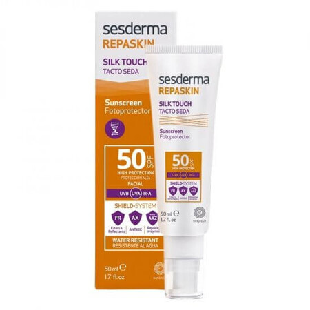 Sesderma Repaskin Crema pentru protectie solara cu SPF 50 Facial Silk Touch, 50 ml