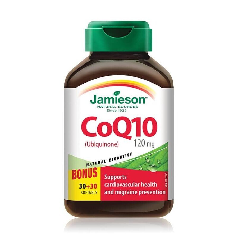 CoQ10 120mg, 30+30 cápsulas, Jamieson