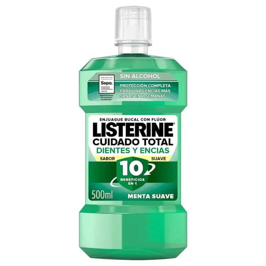 Bezalkoholowy płyn do płukania ust Listerine Ochrona zębów i dziąseł, łagodny smak, 500 ml: ceny i cechy