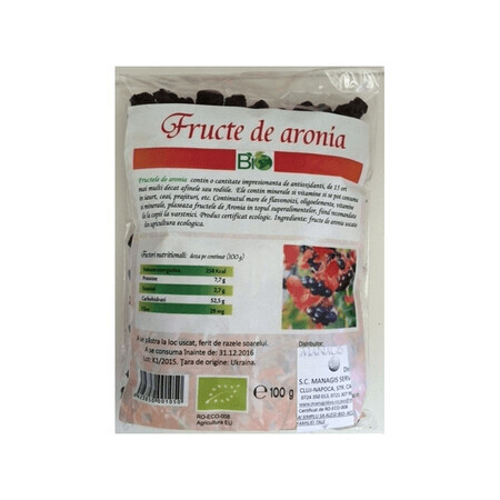 Aronia fruta Bio, 100 g, Managis