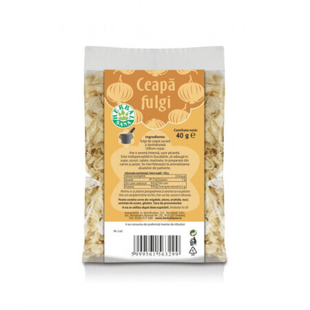 Copos de cebolla secos y deshidratados, 40 g, Herbal Sana