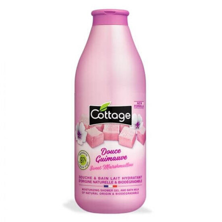 Gel de dus hidratant cu lapte si aroma Marshmallow, 750 ml, Cottage