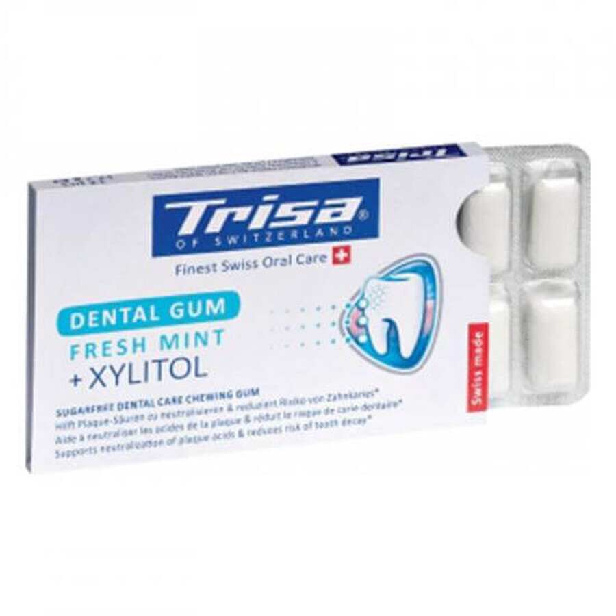 Chicle dental Fresh Mint+ Xylitol, 12pcs, Trisa