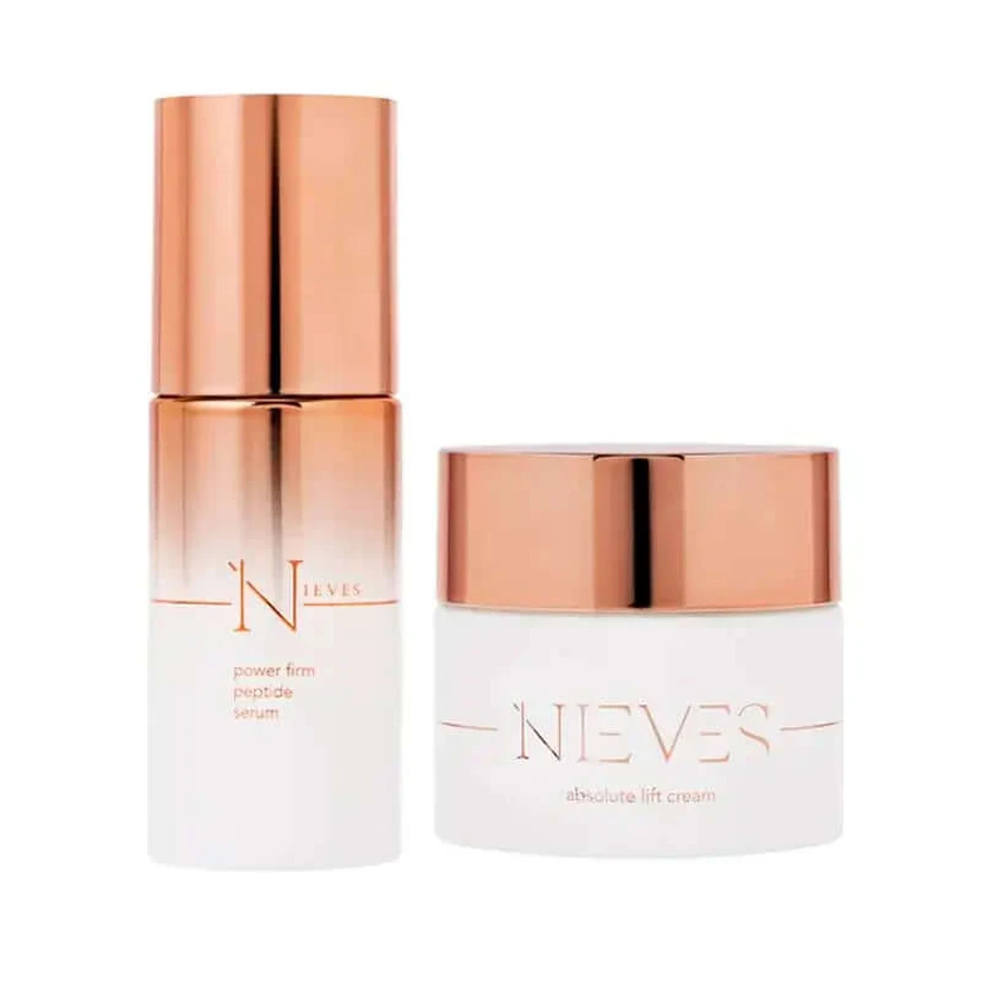 Nieves By Nieves Álvarez Pack Ser de fermitate Power Firm Peptide, 30 ml + Cremă facială de fermitate Absolute Lift Cream, 50 ml