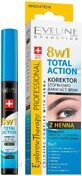 Corrector de cejas con henna 8 en 1 Acci&#243;n Total, 10 ml, Eveline Cosmetics