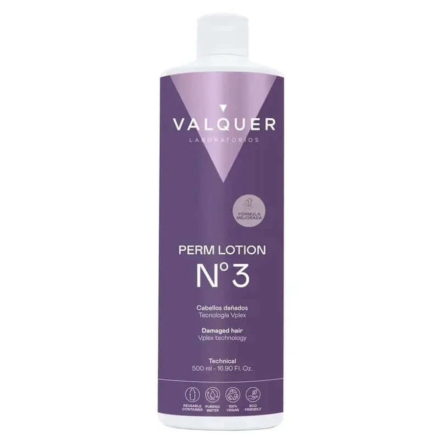 Płyn do trwałej ondulacji Valquer Nº3 (włosy zniszczone), 500 ml: ceny i cechy