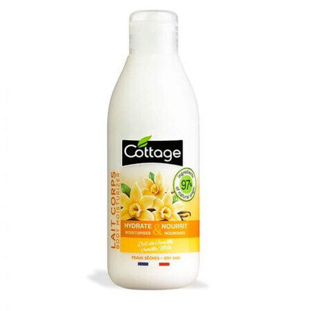 Leche corporal hidratante con sabor a vainilla, 200 ml, Cottage