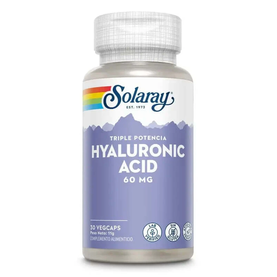 Kwas hialuronowy Solaray 60 mg, 30 kapsułek: ceny i cechy