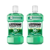 Listerine Duplo Płyn do Płukania Ust Ochrona Zębów i Dziąseł Łagodny Miętowy Bezalkoholowy, 2 x 500 ml