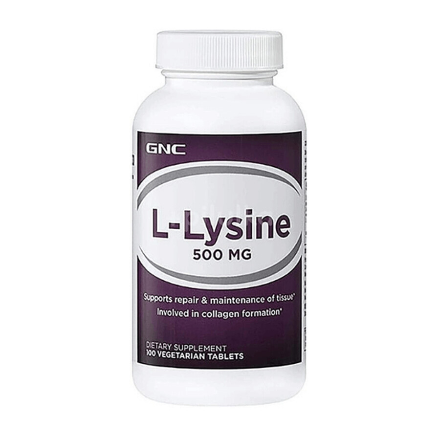 L-Lisina 500 mg, 100 comprimidos, GNC