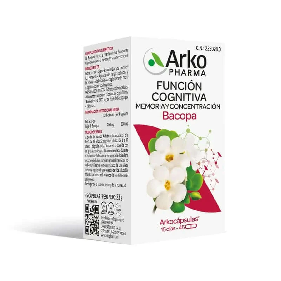 Arkopharma Arkocápsulas Bacopa, 45 capsule