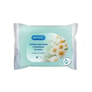 Alvita Lingettes pour les mains, 25 unités