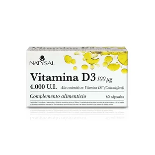 Natysal Vitamina D3, 60 Cápsulas