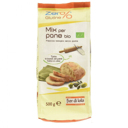 Mezcla para pan sin gluten, 500 g, Fior di Loto