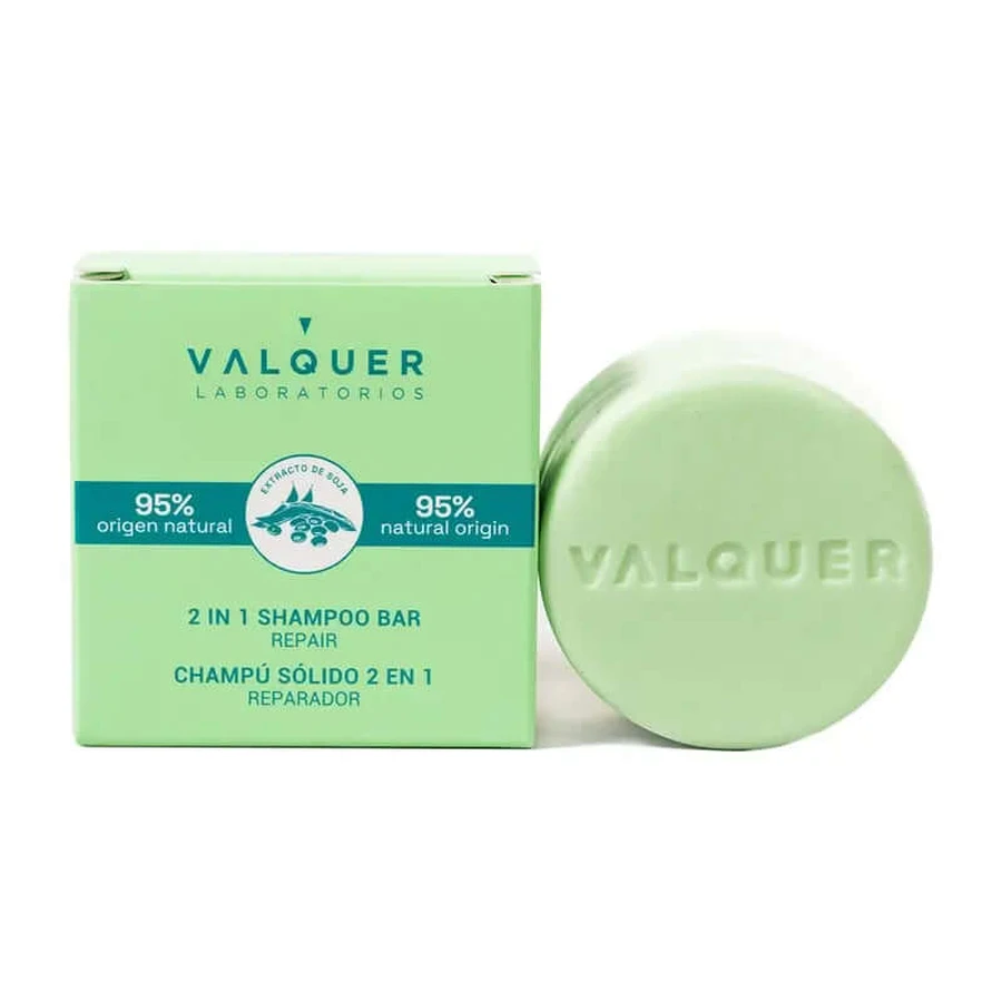 Valquer Hair Care Shampooing solide 2 en 1 Réparateur, 70 gr
