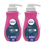 Veet Pack Crema Depilatoria Piel Normal y Seca con Dosificador, 2 X 400 ml