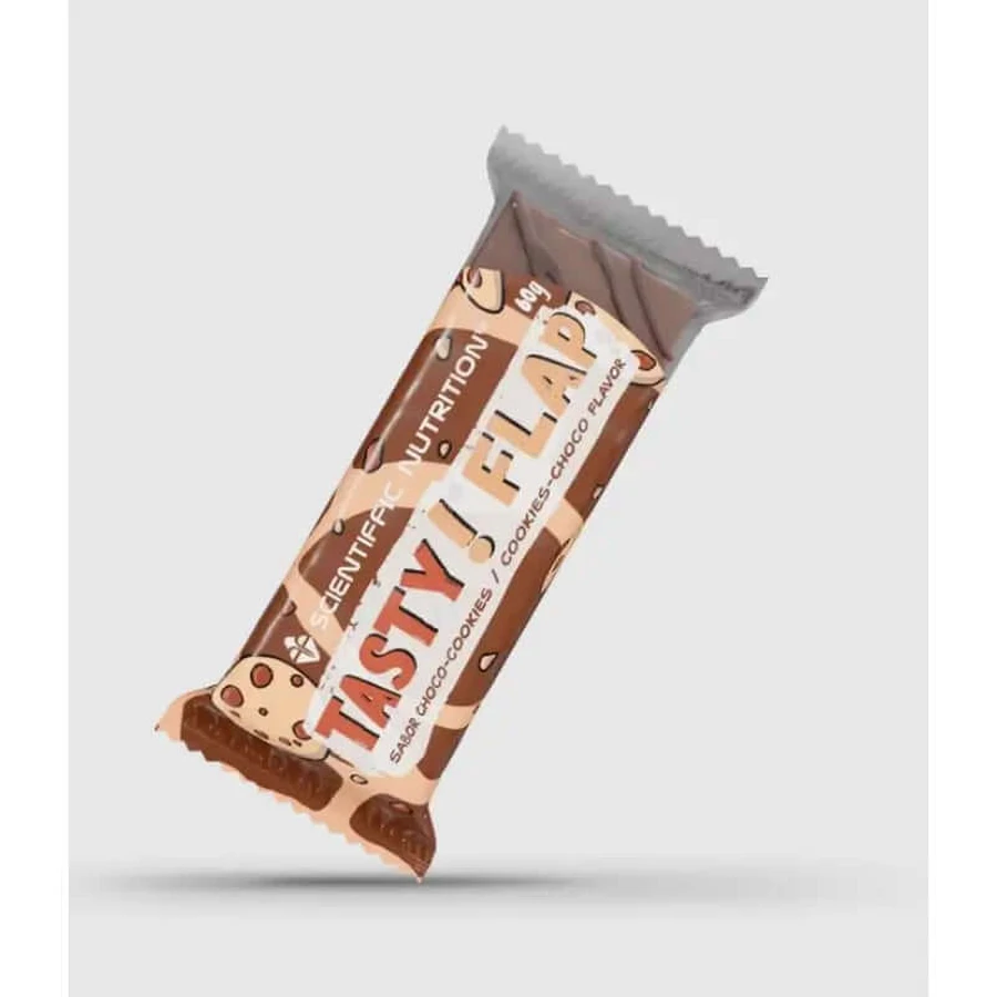 Scientiffic Nutrition Tasty! Ciasteczka Flap Choco, 60 gramów: ceny i cechy