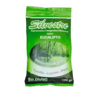 Silvestre Eucalyptus Bonbons fourrés au sucre 100Gr.