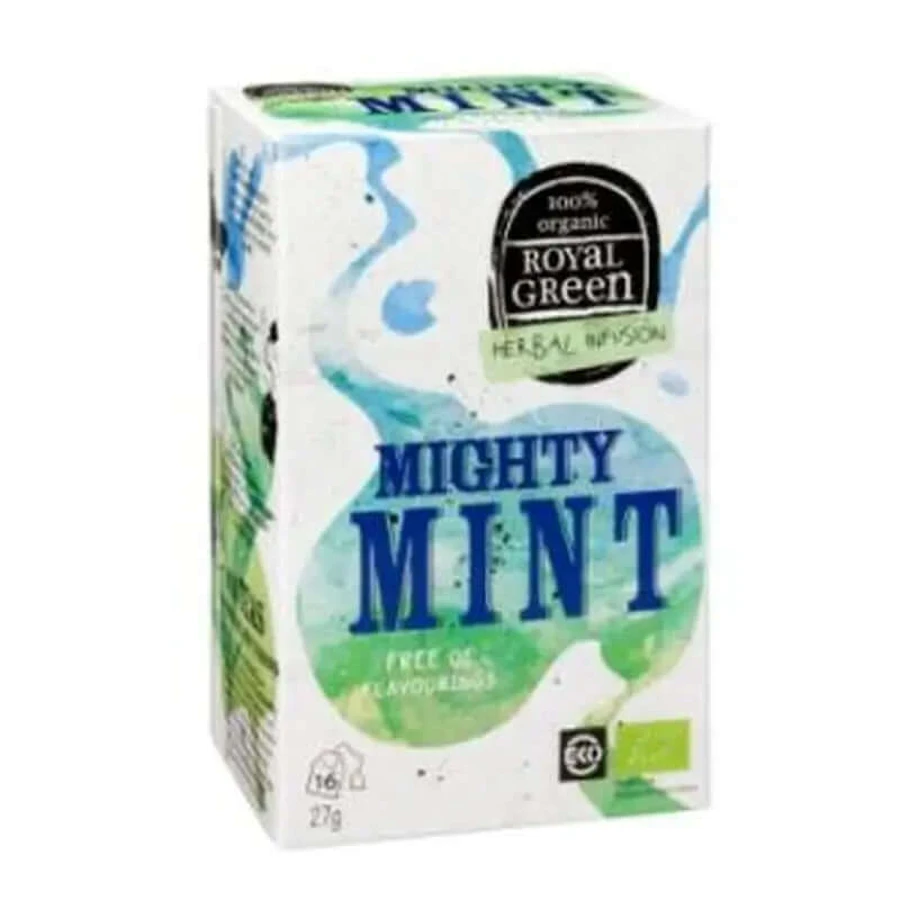 Royal Green Mighty Mint Peppermint 16Infusions. Organic**.