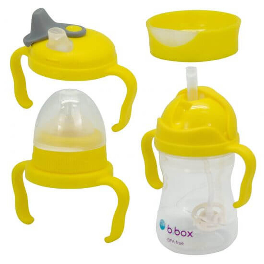 Envase con 4 tapas, +4 meses, 240 ml, Amarillo, BBOX