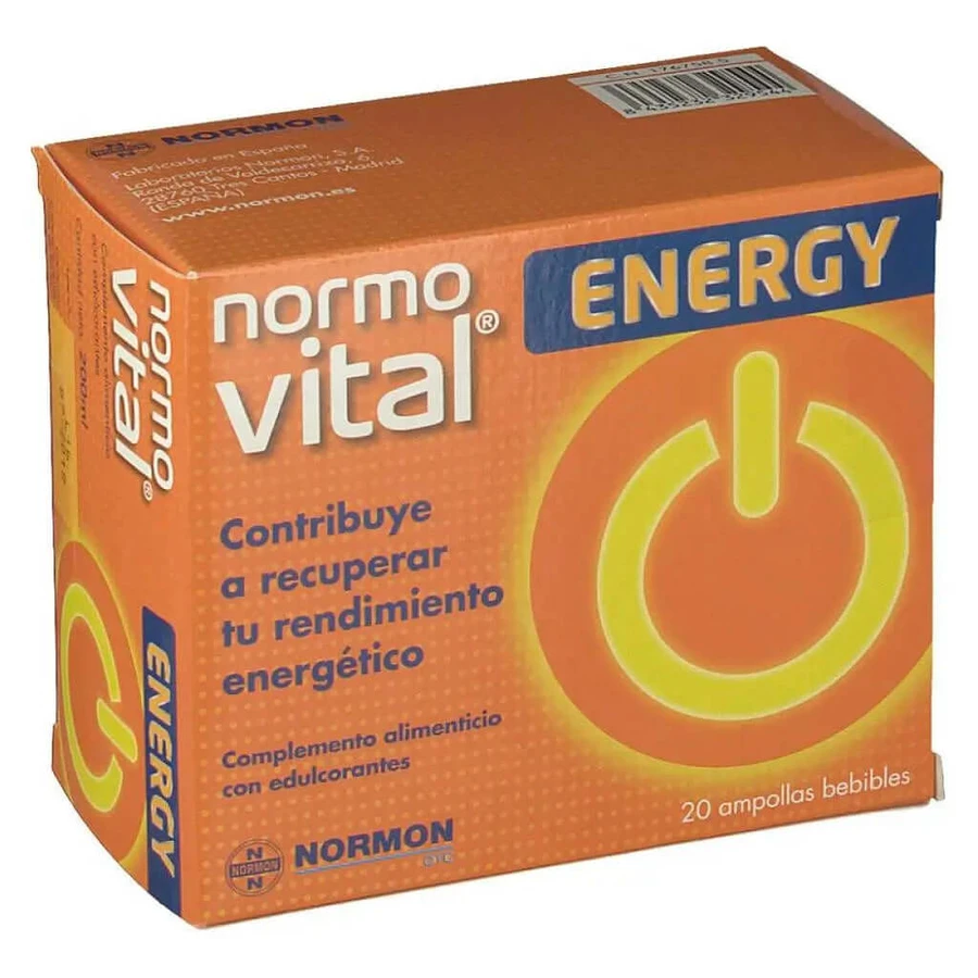 Normovital Energy Vitamines C et B3, 20 Ampoules