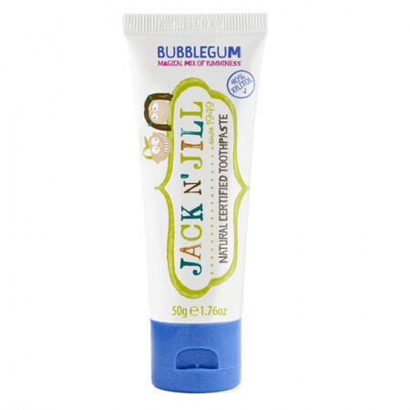 Dentifrice naturel pour bébés au goût de Bubblegum, +6 mois, 50 g, Jack N Jill