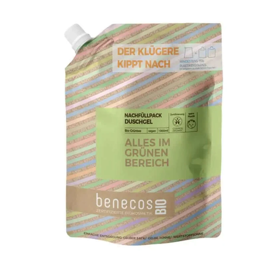 Benecos Groene Thee Badgel Navulling 1Lt Bio Vegan