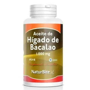 Naturbite Huile de Foie de Morue 1000Mg. 90 Capsules