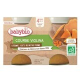 Purea di zucca Violina eco, +4 mesi, 2x130g Babybio