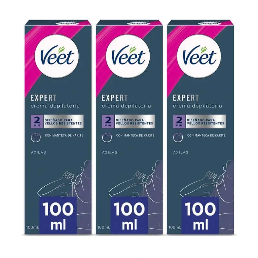 Veet Krem do depilacji dla kobiet pod pachy i okolice bikini roll-on, 3x100ml: ceny i cechy