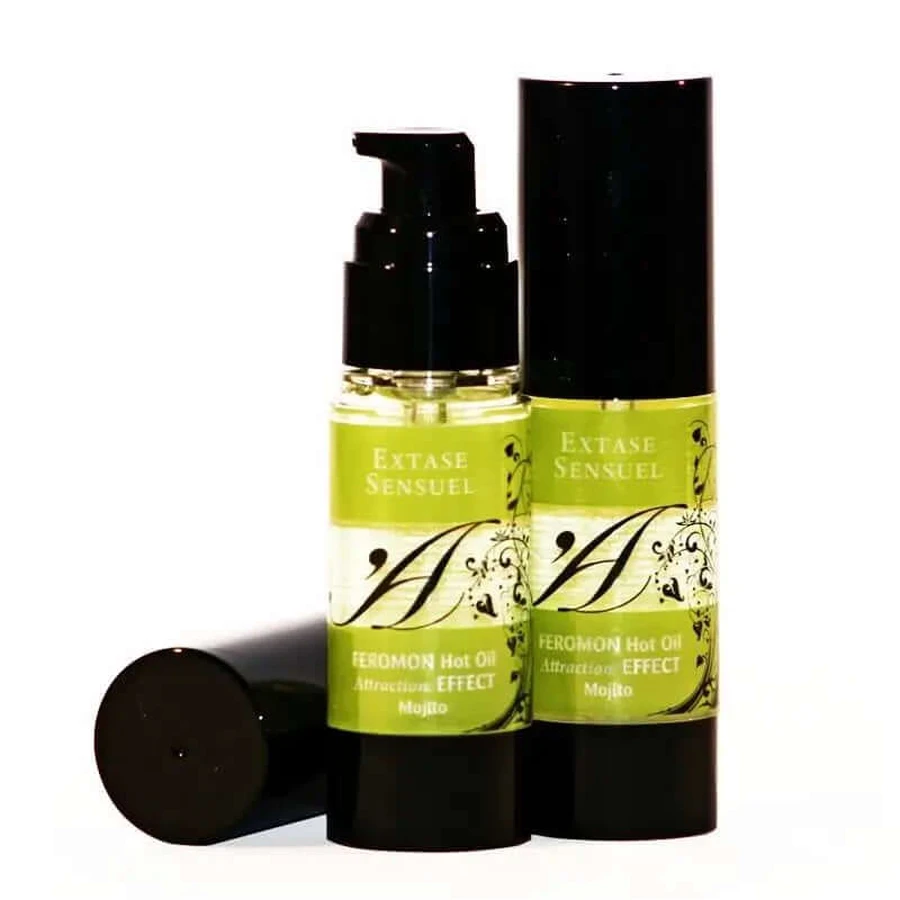 Extase Olio per Massaggi Sensuali Effetto Riscaldante Con Feromoni Mojito 30Ml
